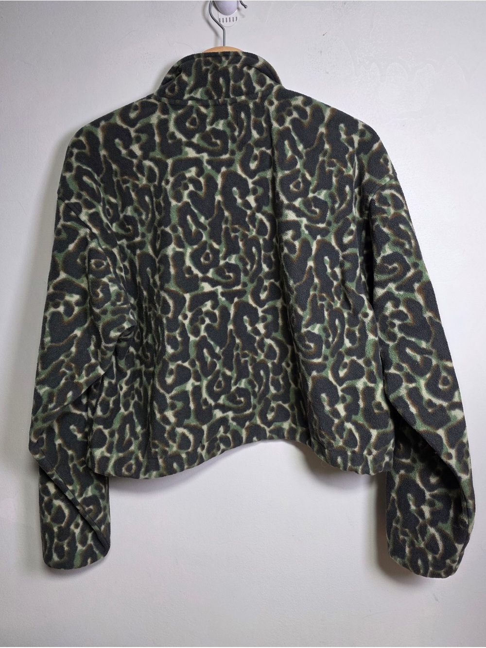Tna Leopard Print Fleece Quarter-Zip Pullover - Picture 8 of 10